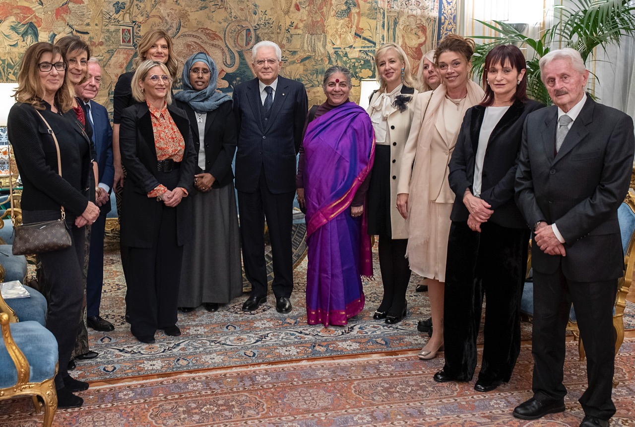 Del Re and Belloni present the Premio Minerva to women Navdanya  